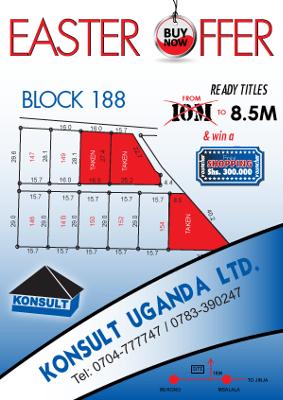 Mukono Plots for Sale - Uganda Real Estates Easter Offer
