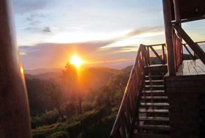 Sun Set at the Gorilla Lodge Uganda