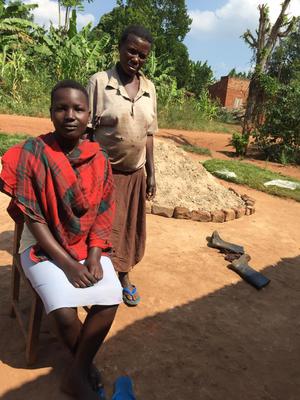 Najjuma Fridaus with her Single Mother in Gomba District Uganda