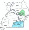 Map of Uganda with Teso Region