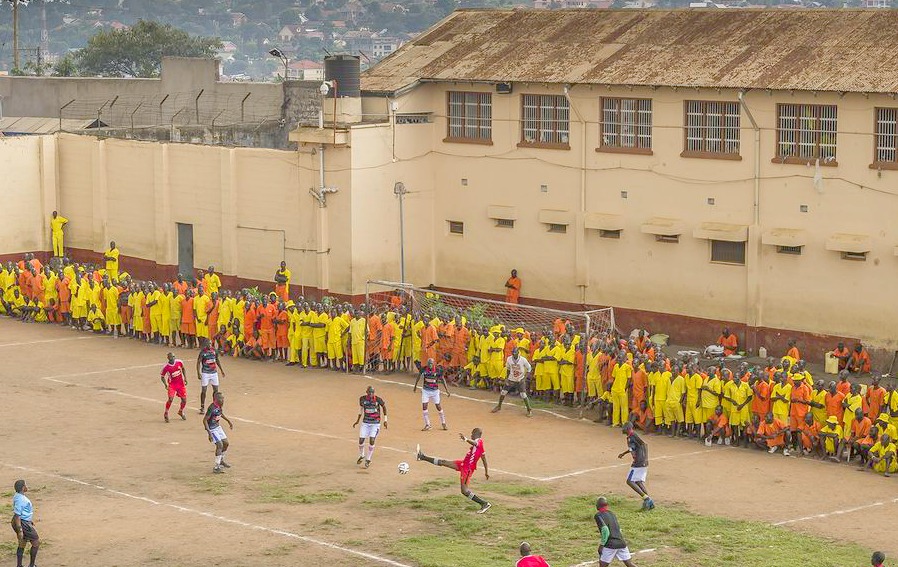 Football in Luzira Maximum Prison Uganda