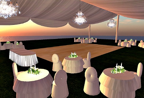 Marquee Tent on Evening Display