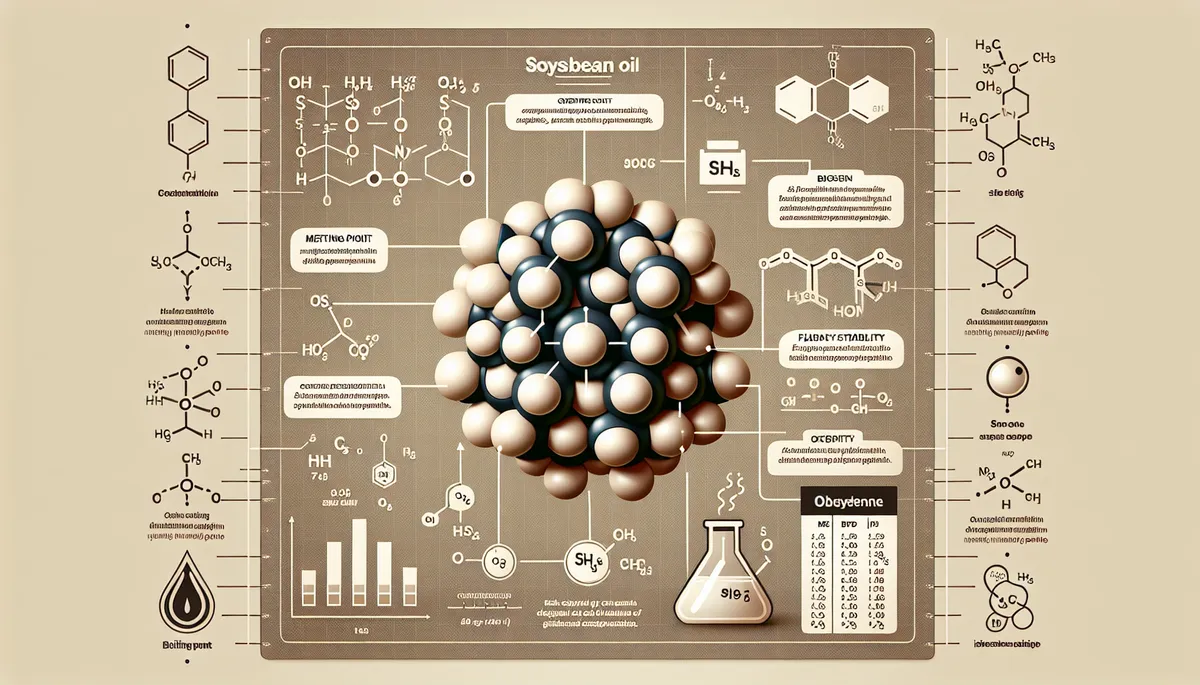 Image illustrating the Molecular structure of Soybean Oil