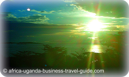 Sunset & Moonrise at Entebbe Resort Beach